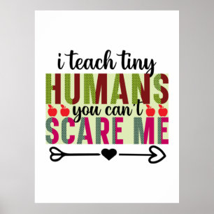 Poster Professora Art I Ensina Humanos Pequenos