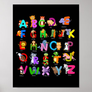Poster Professora da Escola de Jardim de Infância de Anim