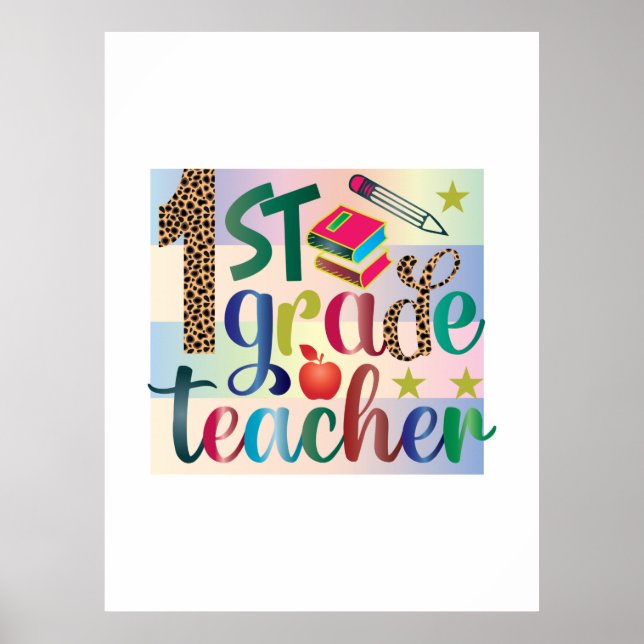 Poster Professora de Arte de Primeiro Grau (Frente)