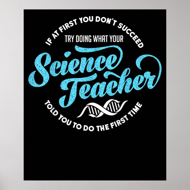 Poster Professora De Ciência Deve Ter Ensino De Mulheres  (Frente)