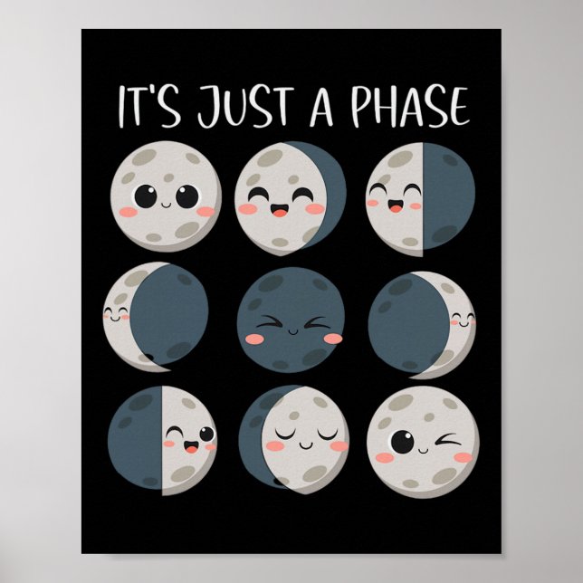 Poster Professora de Ciências Fases da Lua Cientista Ck P (Frente)