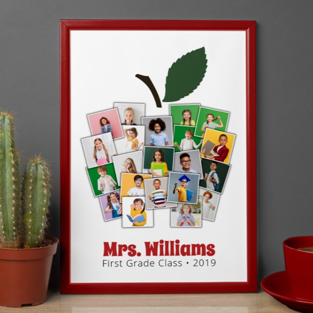 Poster Professora de Colagem de Maçã de Professores Ofere (Criador carregado)