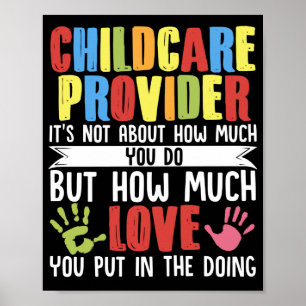 Poster Professora de creche Toddler Provedor de Cuidados 