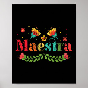 Poster Professora de Espanhol Professora Multilíngue Bilí