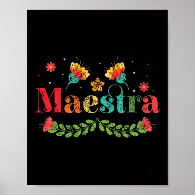 Poster Professora de Espanhol Professora Multilíngue Bilí (Frente)