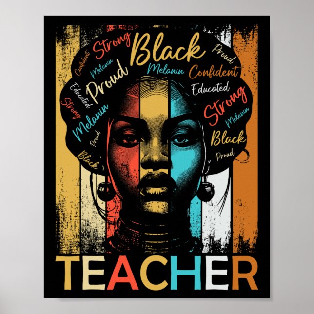 Poster Professora de História Negra Mulheres Africanas Am (Frente)