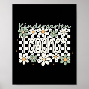 Poster Professora de Jardim de Infância Flor de Margarida