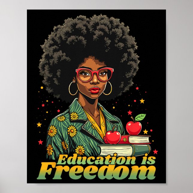 Poster Professora de Mulher Negra Depois do Mês da Histór (Frente)