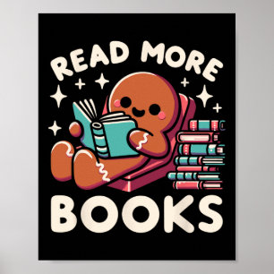 Poster Professora de Natal Leia Mais Livros Diversão Mulh