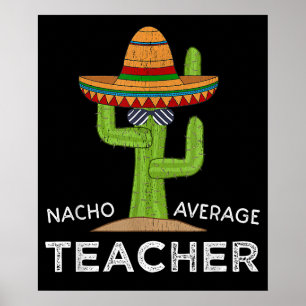 Poster Professora Divertida Apreciação Humor Nacho Média