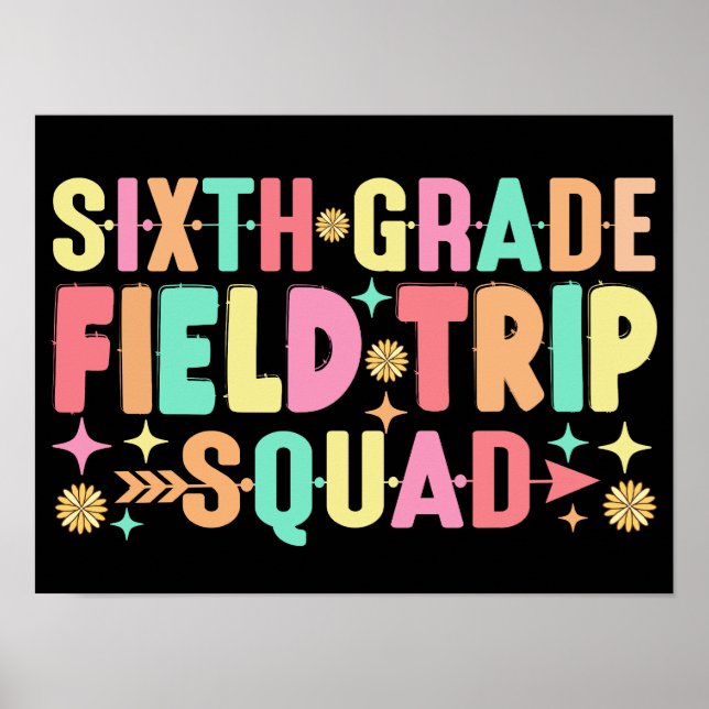 Poster Professora do 6 Grau de Trip Squad Engraçada Estud (Frente)