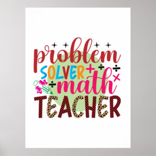 Poster Professora do Problema de Arte Solver Professor de