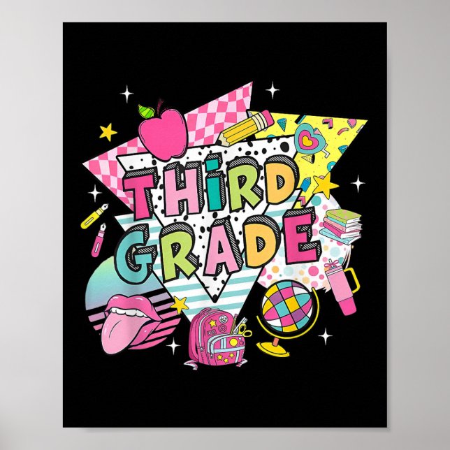 Poster Professora Do Terceiro Grau De Volta À Escola Feli (Frente)