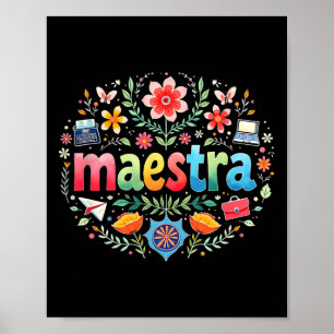 Poster Professora Espanhola Mexicana Professora México Ci