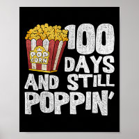 Professora Estudante Da Escola Popcorn 100 Dias De