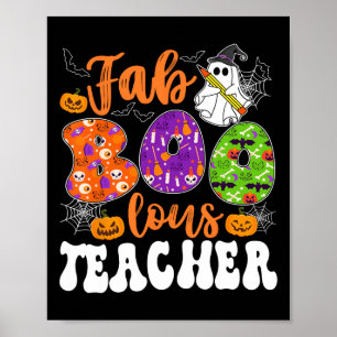 Poster Professora Fabulosa de Groovy Halloween Boo Men Mu