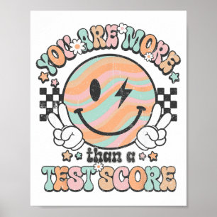 Poster Professora Groovy Sorri Você É Mais Do Que Um Scor