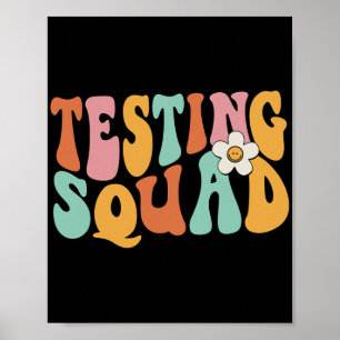 Poster Professora Motivacional de Dia de Teste de Esquadr
