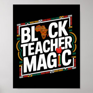 Poster Professora Negra Magia Afro História Negra Mês Mul
