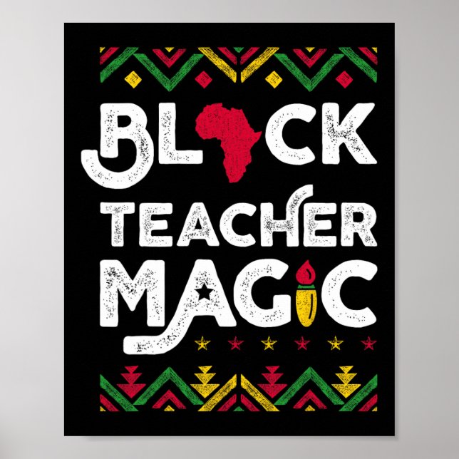 Poster Professora Negra Professora Mágica História Negra  (Frente)