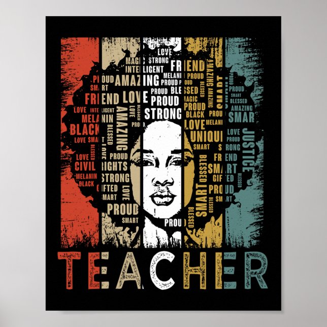 Poster Professoras Afro-Americanas Mulheres História Negr (Frente)