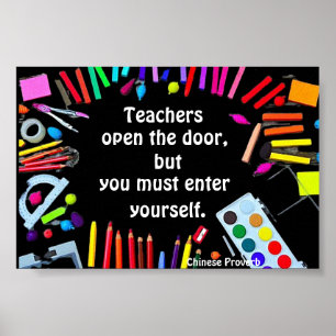 Poster Professores abrem a porta, Art