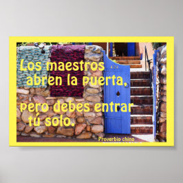 Poster Professores abrem a porta, espanhol,