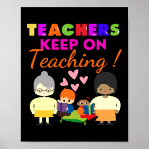 Poster PROFESSORES CONTINUAM ENSINANDO professor engraçad