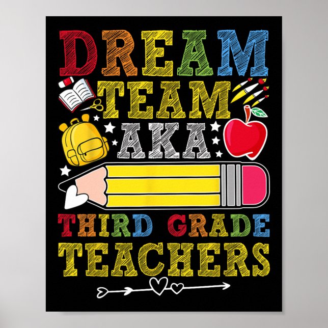 Poster Professores da Equipe dos Sonhos da 3ª Série Terce (Frente)