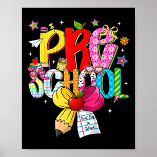 Poster Professores Da Pré-Escolas Crianças Pregam De Volt