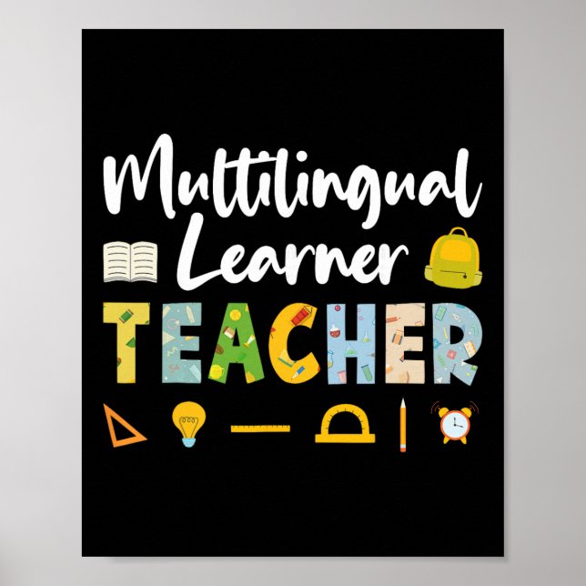 Poster Professores de Alunos Multilíngues - Educador Bilí (Frente)