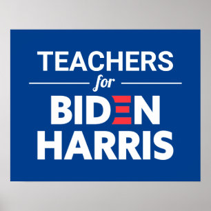 Poster Professores de Biden Harris Texto Personalizado Az