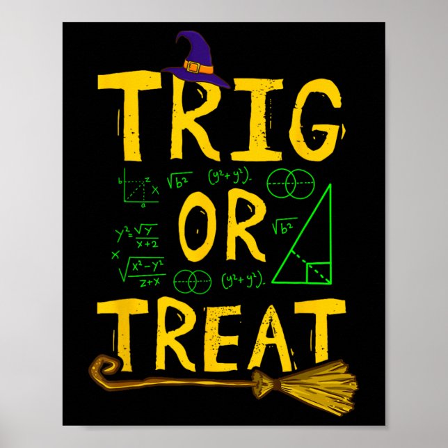 Poster Professores De Matemática De Halloween Que Testam  (Frente)
