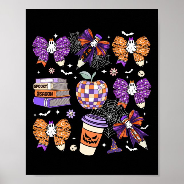 Poster Professores do Arco Ghost Cute Halloween Mulheres (Frente)