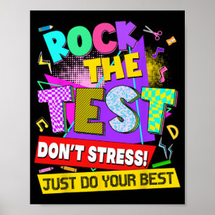 Poster Professores do dia de teste do ponto de stress