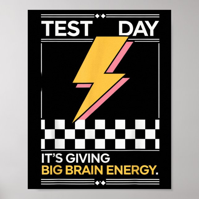 Poster Professores do Dia de Teste Gen Z Bruh estão dando (Frente)