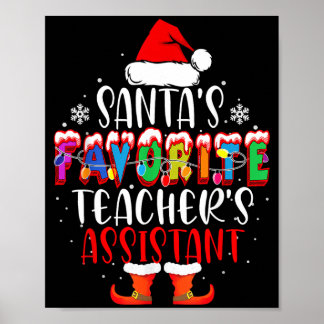 Poster Professores Favoritos de Papai Noel Natal Divertid