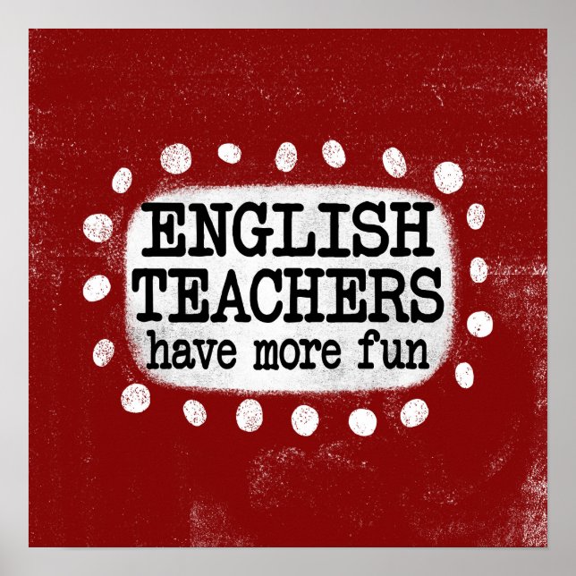 Poster Professores Ingleses Divertem-se mais com a Arte d (Frente)