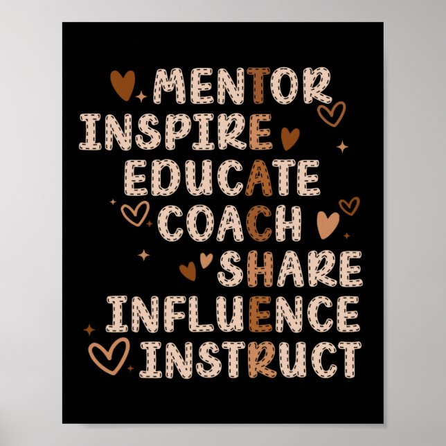 Poster Professores Mentor Inspire Educar Coach Influencia (Frente)