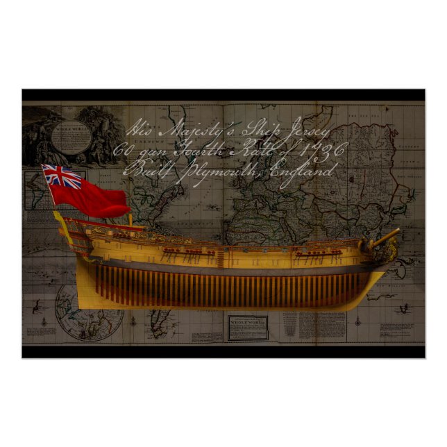 Pôster Profile Painting of Ship Jersey (Frente)