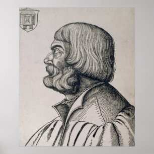 Poster Profile portrait of Albrecht Durer , 1527