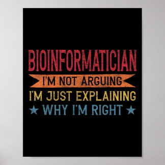 Poster Profissão Engraçada Citando Bioinformata