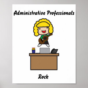 Poster Profissionais Administrativos Personalizam Engraça