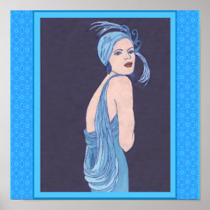 Poster Profundamente - noite roxa