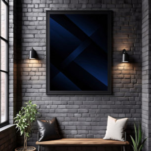 Poster Profundidade Azul Meia-Noite
