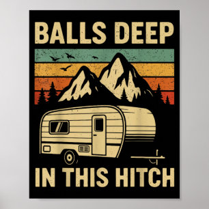 Poster Profundo neste Trailer de Camping Hitch RV Retro