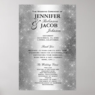 Poster Programa Casamento Aparência de relva macia