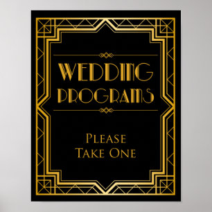 Poster Programa de Casamento Sinal de Casamento   Gatsby 