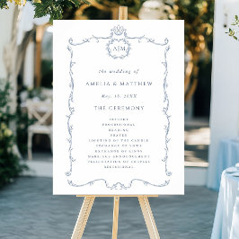 Poster Programa de Cerimônia de Casamento Clássico Modern