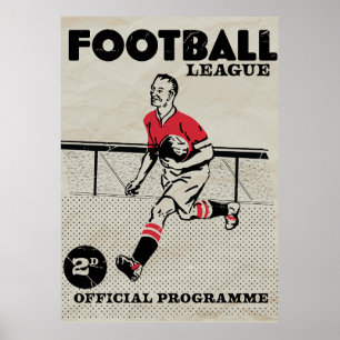 Poster Programa de futebol antigo
